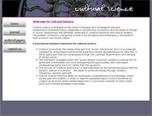 Tablet Screenshot of cultural-science.org